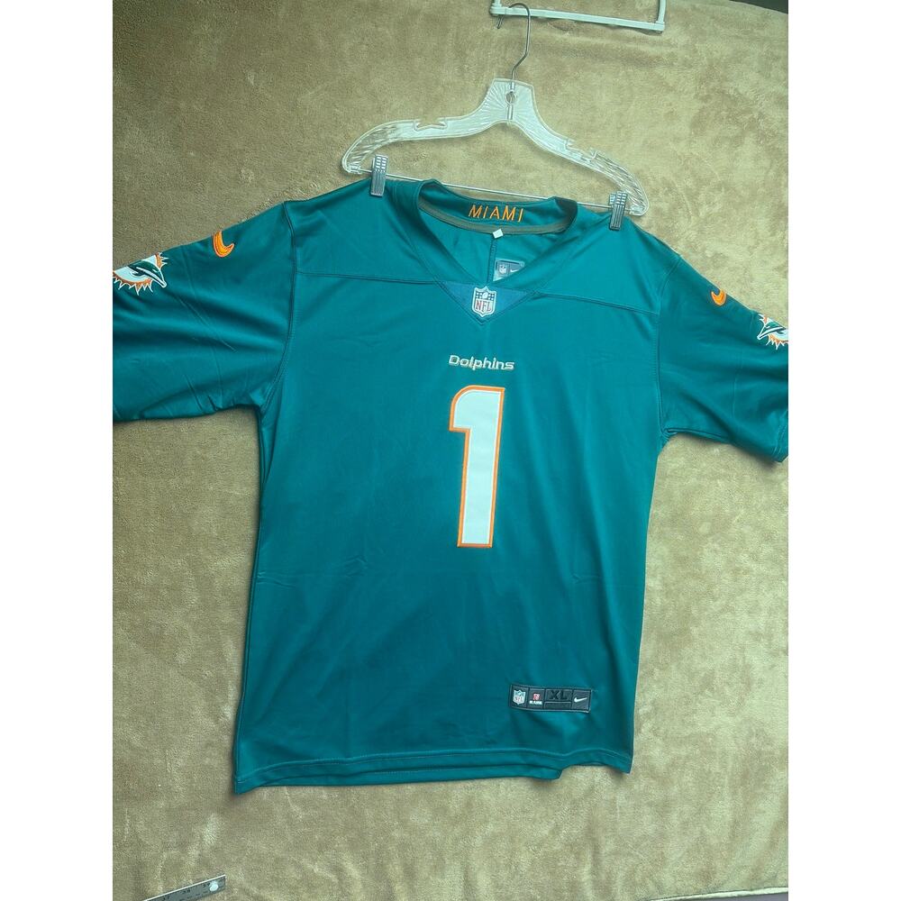Men's Size XL Nike Miami Dolphins Tua Tagovailoa Aqua Jersey